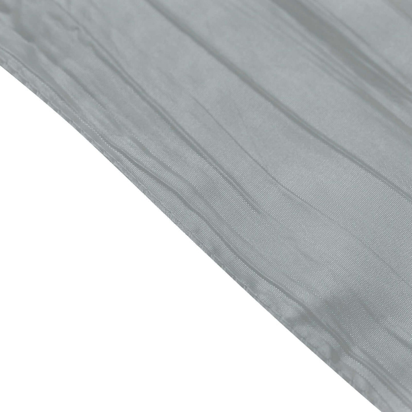 5 Pack Taffeta 6"x106" Chair Sashes Silver Accordion Crinkle Texture - Stylish Decor for Weddings & Gatherings