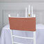 5 Pack Stretch Spandex Chair Sashes Terracotta (Rust) - Fitted Finish Two Ply Heavy Duty Chair Bands 5"x12"