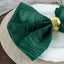 5 Pack Taffeta 20"x20" Napkins Hunter Emerald Green - Accordion Crinkle Dinner Napkins