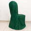 Crinkle Crushed Taffeta Chair Cover for Banquet Chairs Hunter Emerald Green - Reusable Slipcover