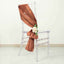 5 Pack Taffeta 6"x106" Chair Sashes Terracotta (Rust) Accordion Crinkle Texture - Stylish Decor for Weddings & Gatherings