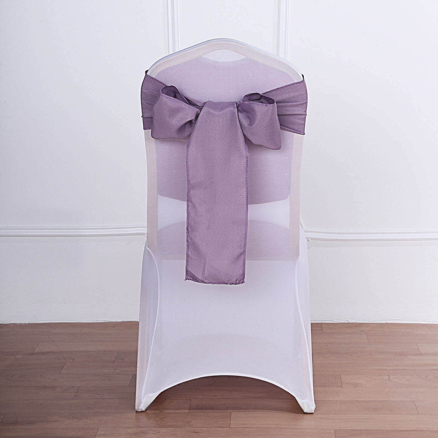 5 Pack Polyester Chair Sashes Violet Amethyst 6"x108"