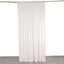 8ftx8ft White Fringe Shag Polyester Event Drapery Panel, Minky Fabric Divider Backdrop Curtain