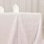 Polyester 90"x156" Rectangle Tablecloth White with Shaggy Fringe Design - Stylish Table Cover