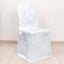 Crinkle Crushed Taffeta Chair Cover for Banquet Chairs White - Reusable Chic Wedding Decor
