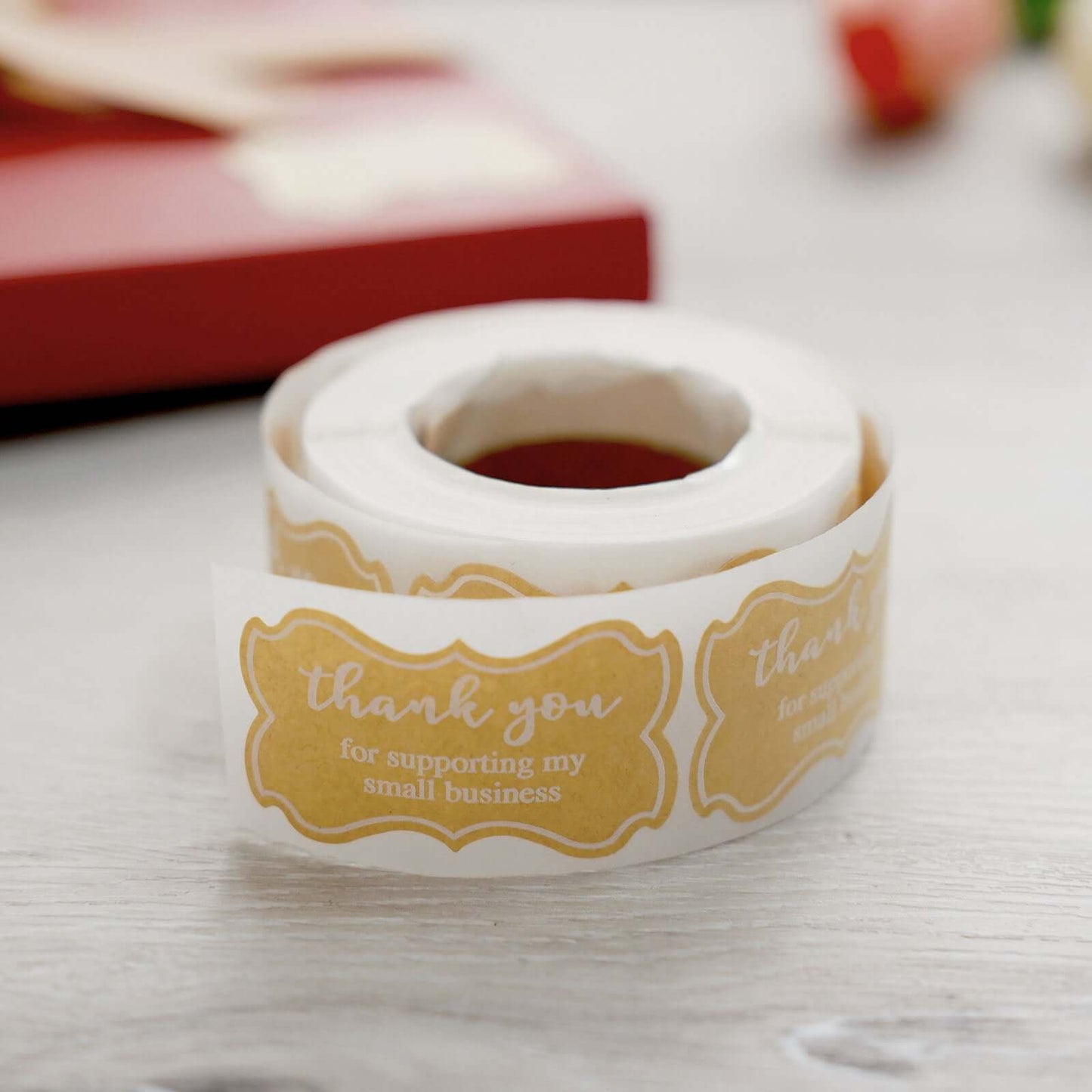 500Pcs 1.5" Thank You for Supporting My Small Business Stickers Roll, Labels for DIY Envelope Seals