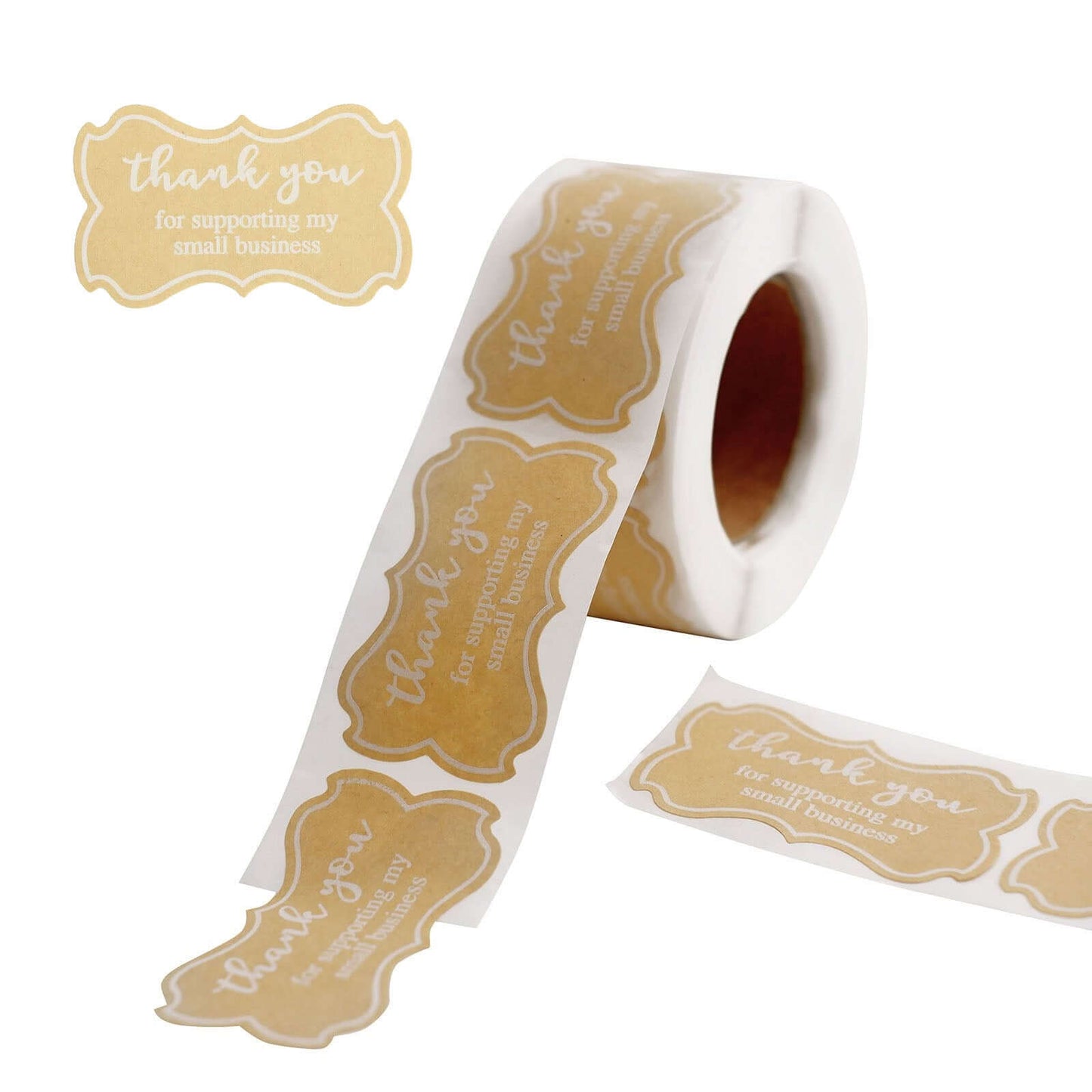 500Pcs 1.5" Thank You for Supporting My Small Business Stickers Roll, Labels for DIY Envelope Seals