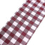 5 Pack Polyester Chair Sashes Burgundy/White Buffalo Plaid - Durable & Reusable Chair Bows 6"x108"