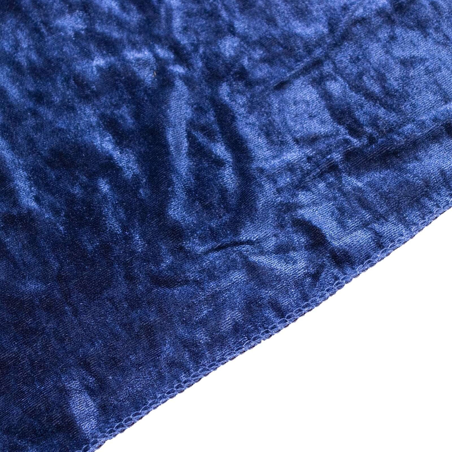 Navy Blue Crushed Velvet Backdrop Curtain â€“ 8ft x 8ft Event Drape with Rod Pocket, Privacy Panel for Photo Booths & Events