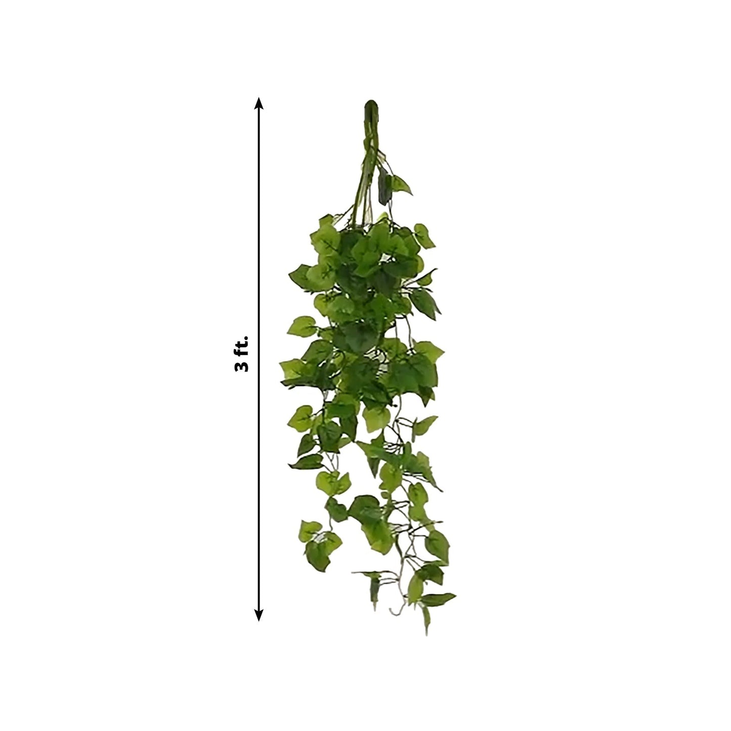 3-Pack Hanging Bush Vines - 3ft Artificial Greenery, Cottonwood Leaves for Walls, Arches & Event Backdrops
