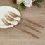 50-Pack Plastic Forks Gold - Premium Disposable Heavy Duty Sleek Dinner Flatware