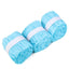 3 Pack 28ft Light Blue Ruffled Paper Streamer Rolls, Crepe Tissue Party Decorations