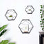 3 Pack Black Hexagonal Floating Wall Shelves, Decorative Geometric Wall Mounted Shelves - 9",12",14"