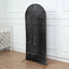 5ft Black Shimmer Tinsel Spandex Chiara Backdrop Stand Cover For Fitted Round Top Wedding Arch