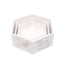 Set of 3 Wooden Dessert Display Boxes Whitewashed Hexagonal Design - Stackable Riser Cake Stand 9", 11", 13"