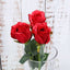 31" 24Pcs Red Long Stem Artificial Silk Roses Flowers
