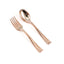 24-Pack Plastic Mini Dessert Forks Rose Gold 4"