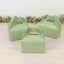25 Pack Candy Gift Tote Gable Boxes, Matte Sage Green Party Favor Treat Boxes - 6"x3.5"x7"