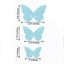 12-Pack 3D Butterfly Wall Decals, DIY Removable Mural Stickers Turquoise Cake Decorations Eye-Catching Design
