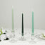 12-Pack Taper Candles Premium Wax Design Mixed Sage Green - Unscented Candles for Sophisticated Decor 10"