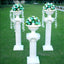 4 Pack 34" White Height Adjustable Empirical Roman Inspired Pedestal Column Plant Stand - PVC