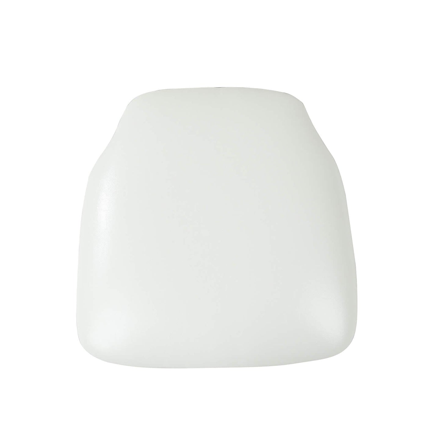 5 Pack PU Leather 1.5" Thick Seat Pads with Wood Backing for Chiavari Chairs White - Memory Foam Tie-Less Non-Slip Design 16"