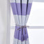 2 Pack White Lavender Lilac Cabana Stripe Thermal Blackout Curtains With Chrome Grommet Window Treatment Panels - 52"x108"