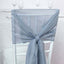 5 Pack Chiffon Chair Sashes Dusty Blue - Soft & Lightweight Designer Chair Bows 22"x78"