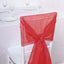 5 Pack Chiffon Chair Sashes Red - Soft & Lightweight Designer Chair Bows 22"x78"