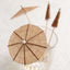 50-Pack Bamboo Cocktail Sticks Tiki Hut Paper Umbrella Design Eco Friendly Natural - Biodegradable Party Picks 6"