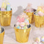6 Pack 3" Gold Plastic Party Favor Bucket-Containers, Mini Succulent Nursery Planters, Flower Pot Crafts