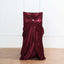 Satin Chair Cover Self-Tie Universal Design Burgundy - Durable Slip-On Cover for Folding, Dining, Banquet & Standard Chairs