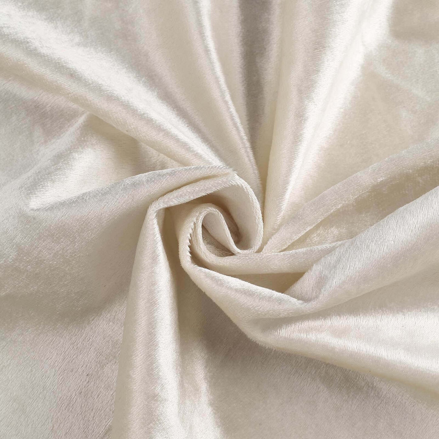 Premium Velvet 120" Round Tablecloth Ivory - Reusable Soft & Seamless Table Cover