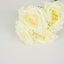 2 Bushes 17" Ivory Premium Silk Jumbo Rose Flower Bouquet, High Quality Artificial Wedding Floral Arrangements