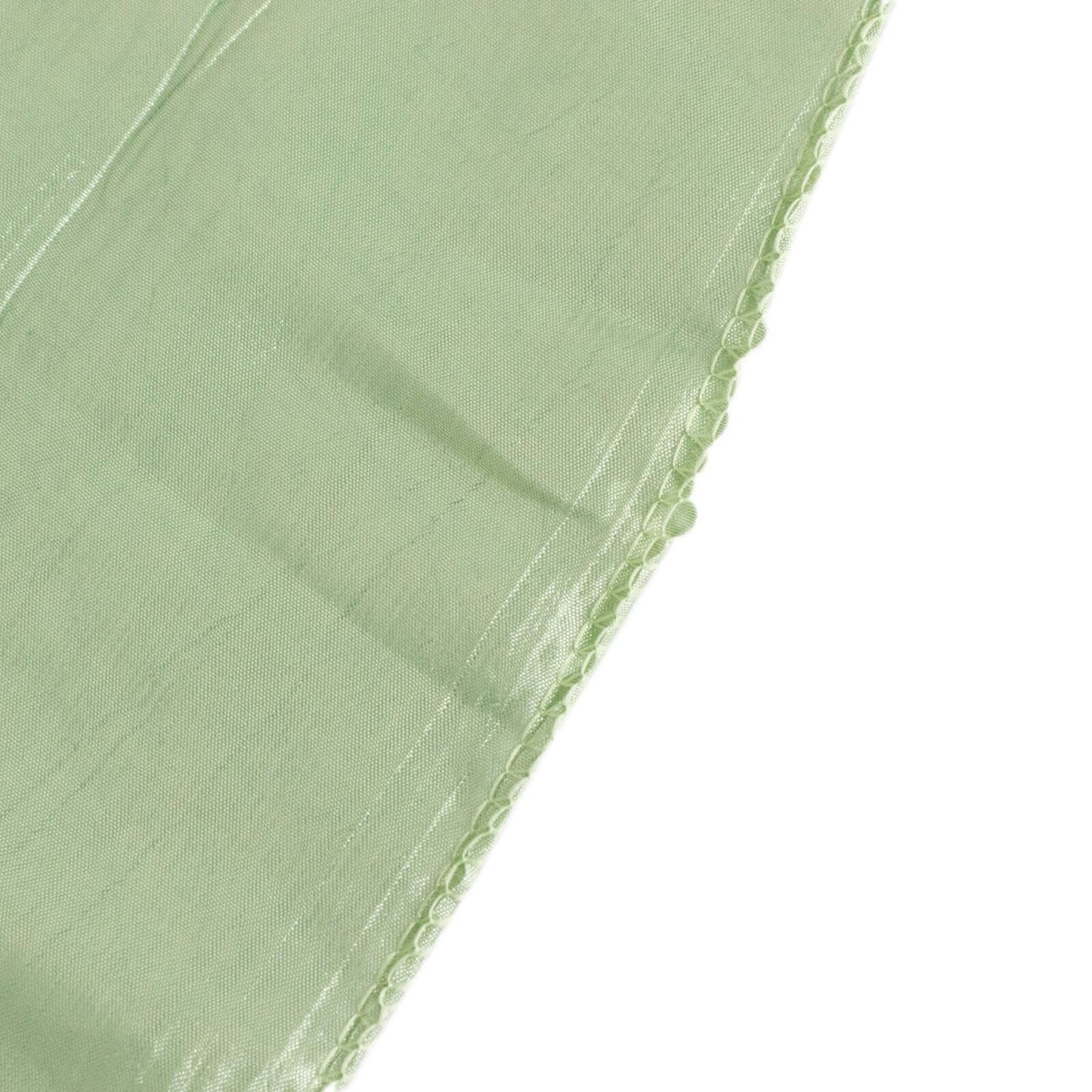 Crinkle Crushed Taffeta Chair Cover for Banquet Chairs Sage Green - Reusable Slipcover