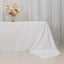 100% Cotton 90"x156" Rectangle Tablecloth White Linen - Seamless, Soft & Breathable Table Cover