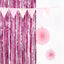 8ft Fuchsia Metallic Tinsel Foil Fringe Doorway Curtain Party Backdrop