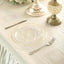 10-Pack Plastic Dinner Plates Clear with TrÃ¨s Chic Gold Rim - Perfect Disposable Party Plates 10"