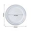 10-Pack Plastic Dinner Plates White with TrÃ¨s Chic Silver Rim - Perfect Disposable Party Plates 10"