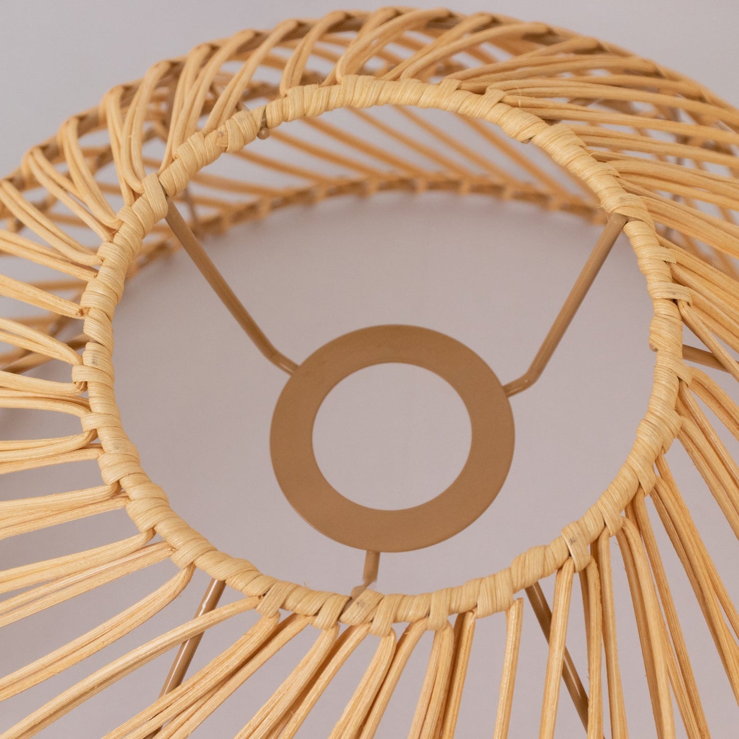 Boho Rattan Dome Pendant Shades â€“ 3 Pack Natural Woven Ceiling Lamp Covers â€“ 16" Round â€“ Shades Only