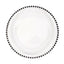 6-Pack Acrylic Round Charger Plates 13" in Clear with Black Beaded Rim, Decorative Dinner Party Charger Tableware