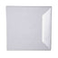 10-Pack Dessert Plates Square Design with Wide Rim Glossy Clear - Plastic Disposable Plates for Events 6"