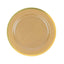 10-Pack Plastic 7" Round Appetizer Plates in Gold - Sleek Disposable Salad Plates for Banquets & Special Occasions