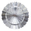 6-Pack Acrylic Plastic Round Charger Plates 13" in Metallic Silver with Sunray Scalloped Rim, Decorative Dinner Party Charger Tableware