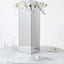 32" Silver Mirror Finish Acrylic Display Box, Pedestal Riser with Interchangeable Lid and Base