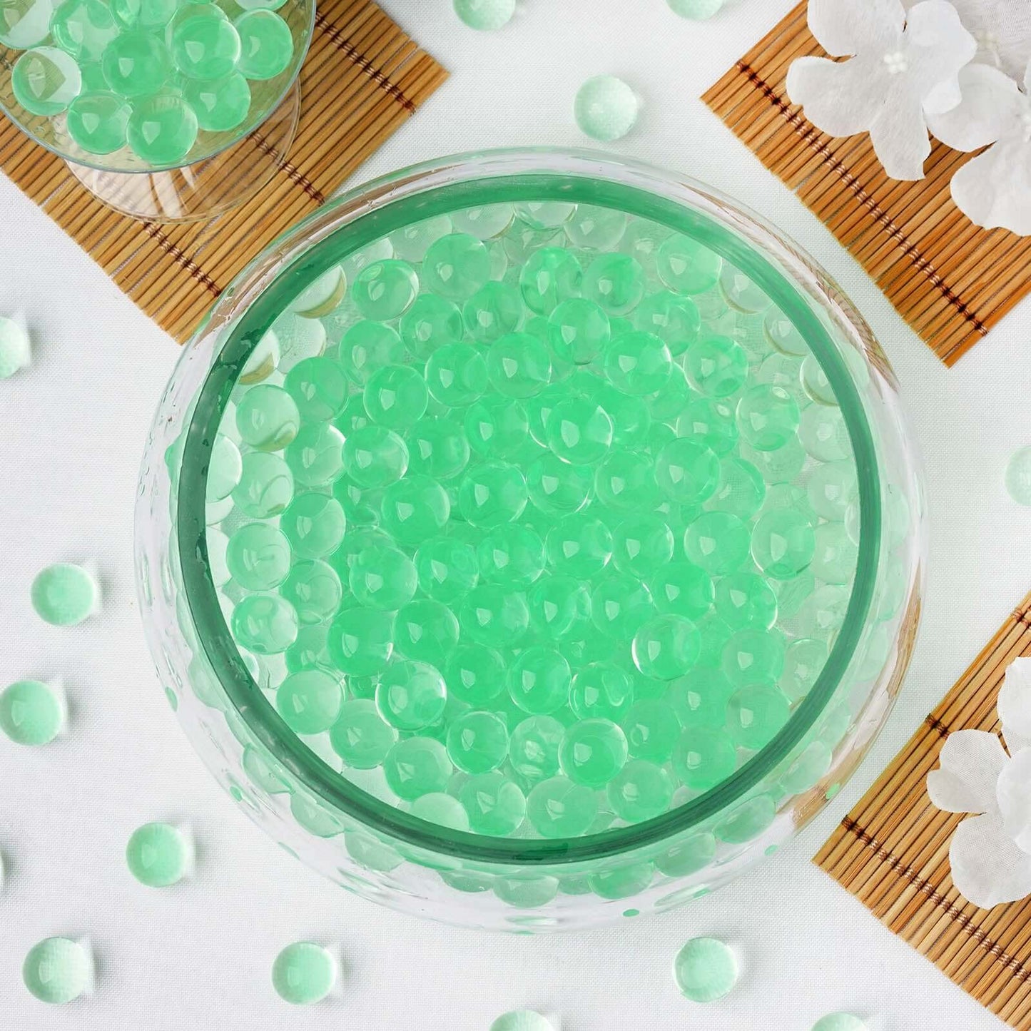 Water Gel Beads Vase Filler Apple Green - Large Nontoxic Jelly Balls for Floating Candles & Floral Displays 10g