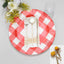 10-Pack Disposable Paper Charger Plates â€“ Red/White Buffalo Plaid 13" Round Table Chargers, 350 GSM Cardstock