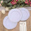 10-Pack Plastic Dinner Plates in White with Gold Scalloped Rim - Disposable Party Plates 9"