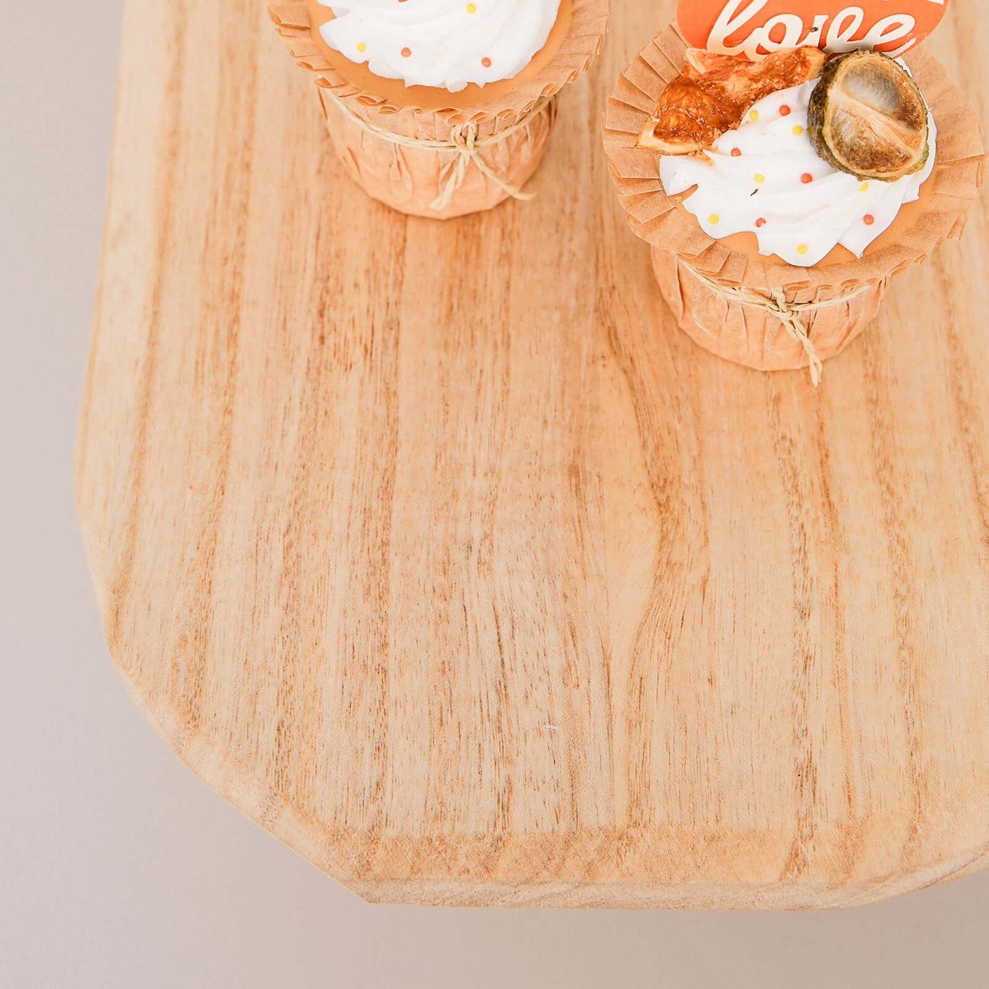 Wooden Cake Cupcake Stand Natural Wood Slice Design - Cheese Board Serving Tray with Hairpin Legs 12" Square