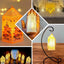 6-Pack Acrylic LED Lanterns Hanging Warm White Design - Decorative Dimmable Battery Operated Centerpiece 3.5"